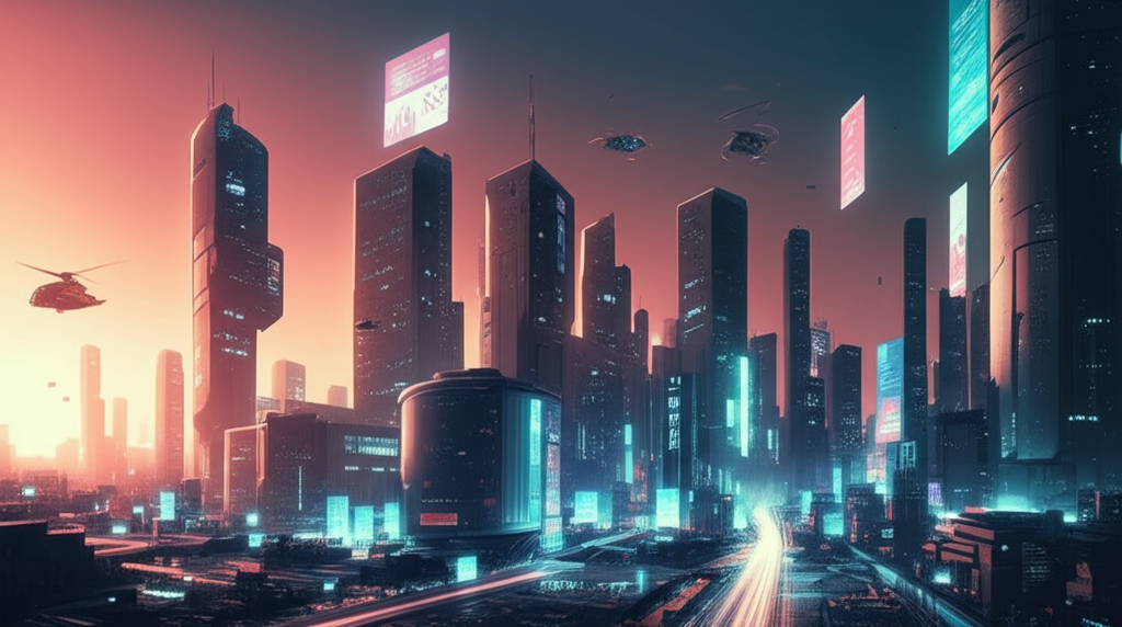 Yapay zekâ, robotik ve uç cihazlardan oluşan kolaj